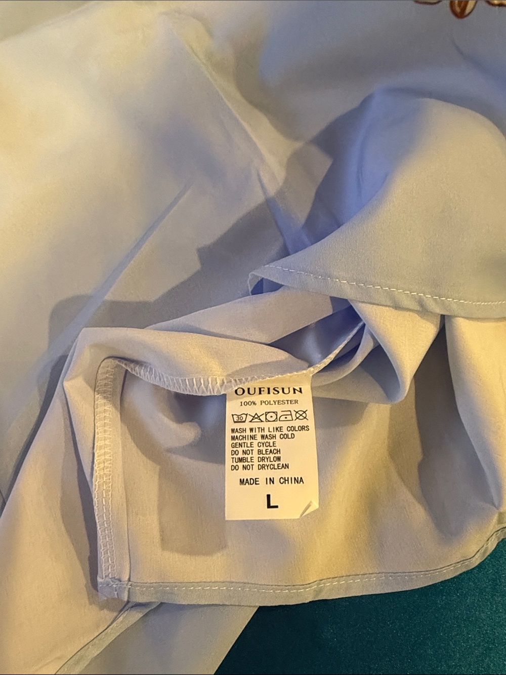 Sky Blue Floral Button-Down Shirt - Picture 5 of 5